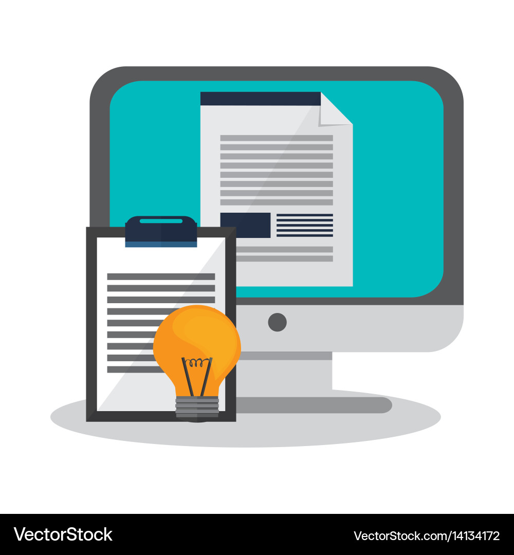 Monitor computer icon Vector Image