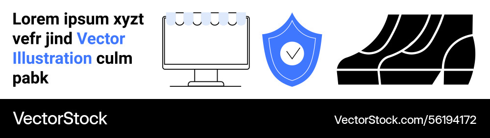 Security concept with shield screen display Security concept with shield screen display Vector Image