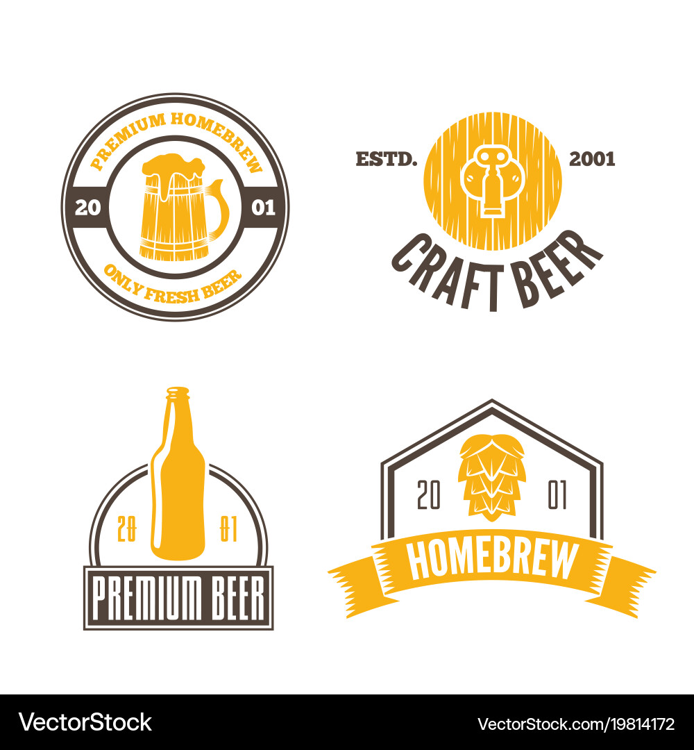 Set of vintage logo badge emblem or logotype Vector Image