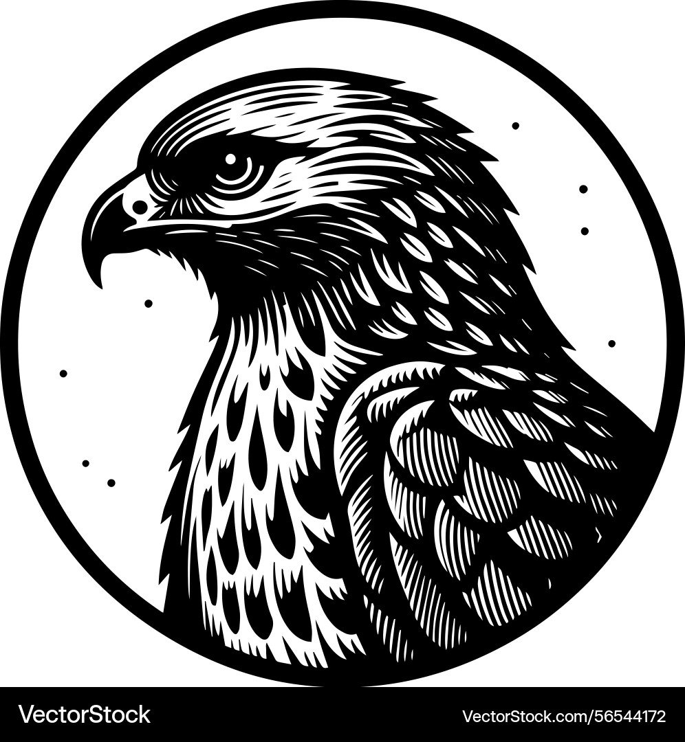 Simple red-tailed hawk side view icon vintage – Royalty-Free Vector ...