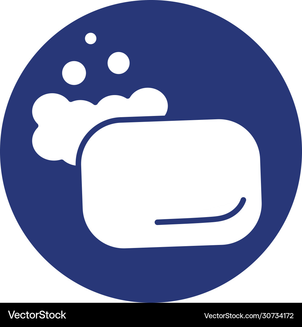 Soap with foam fill style icon Vector Image