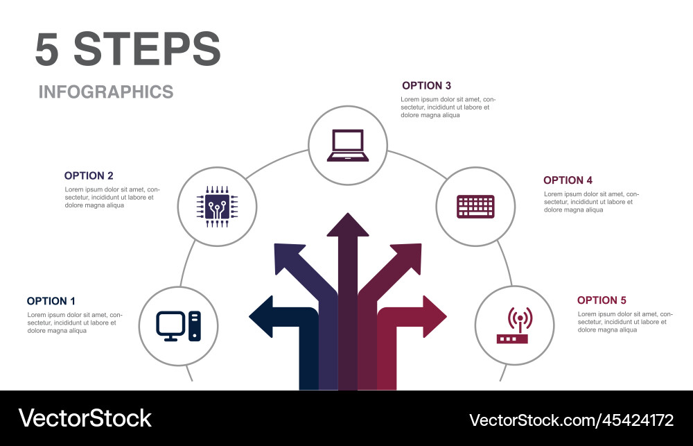 Tech Icons: Computer & Network vector image