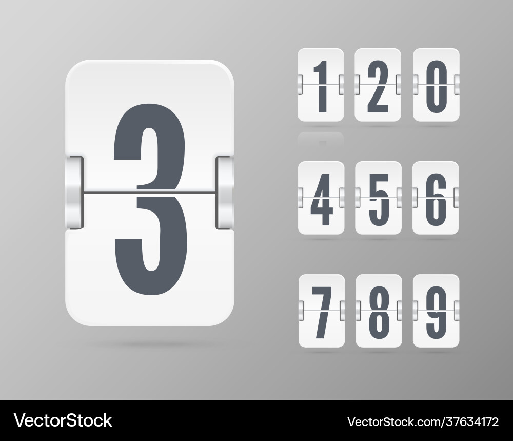 Template with floating flip scoreboard Template with floating flip scoreboard vector image