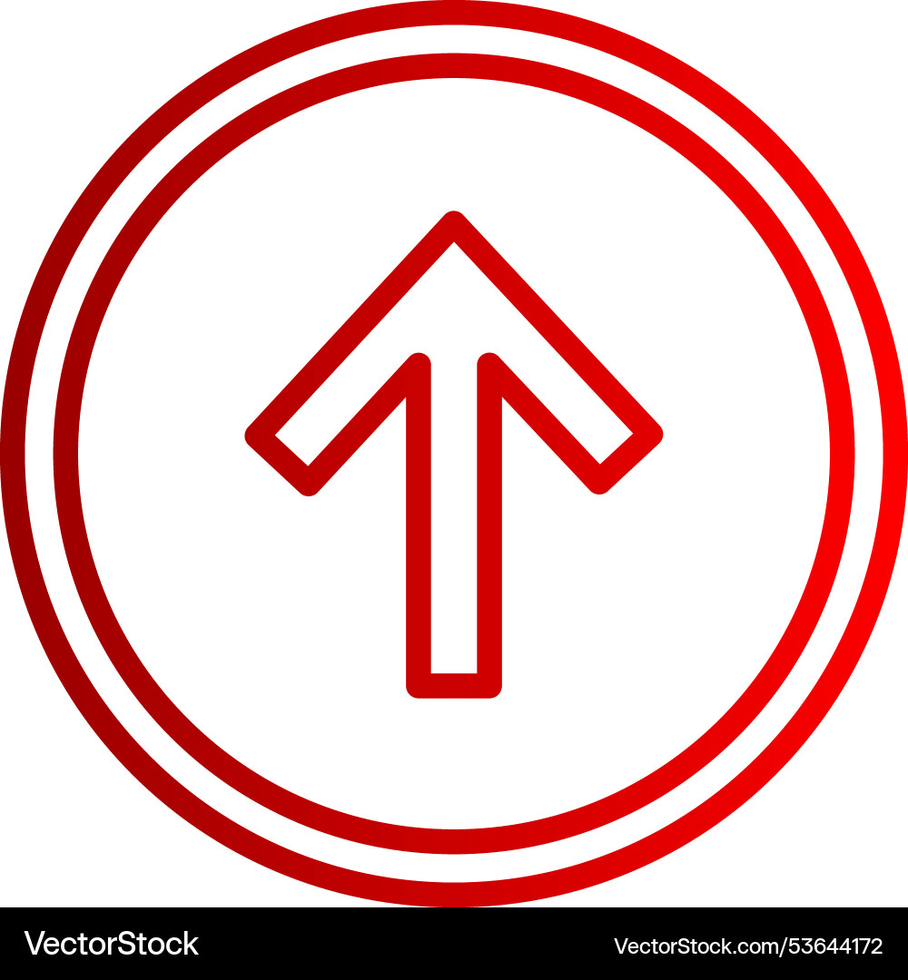 Up arrow line gradient icon Vector Image