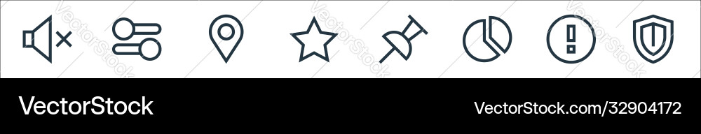 Web essentials line icons linear set quality Web essentials line icons linear set quality vector image