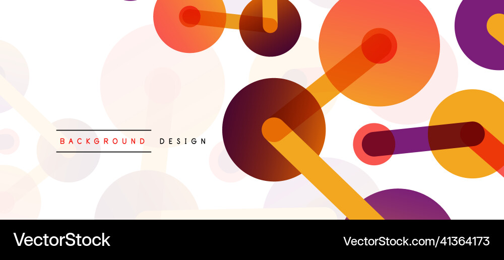 Abstract background round dots connected by lines Vector Image