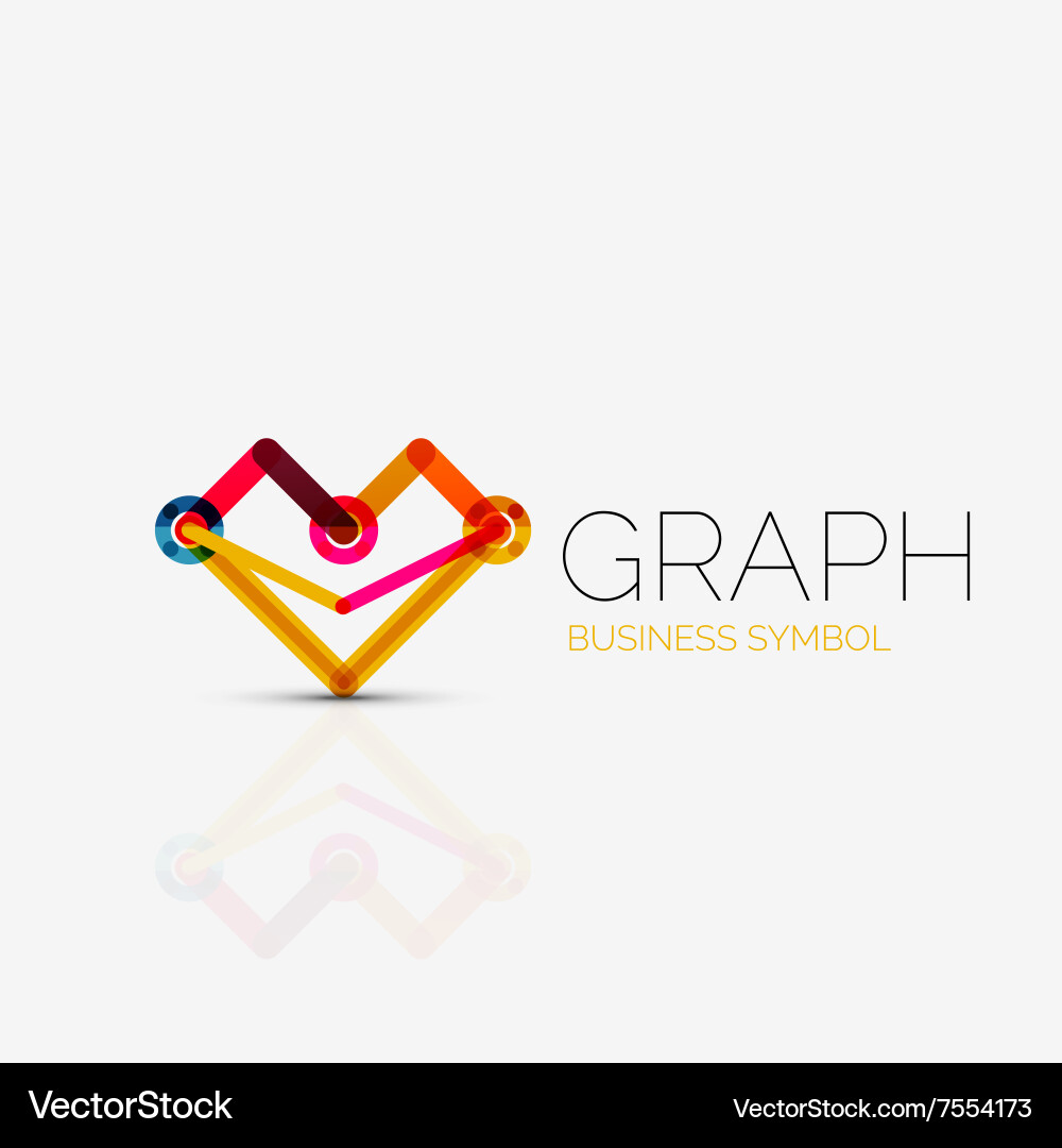 Abstract logo idea linear chart or graph Vector Image