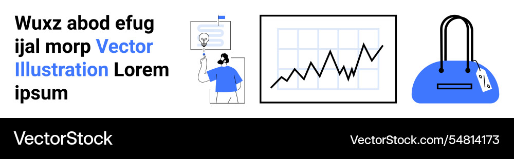 Analyzing data generating ideas and trends Analyzing data generating ideas and trends vector image
