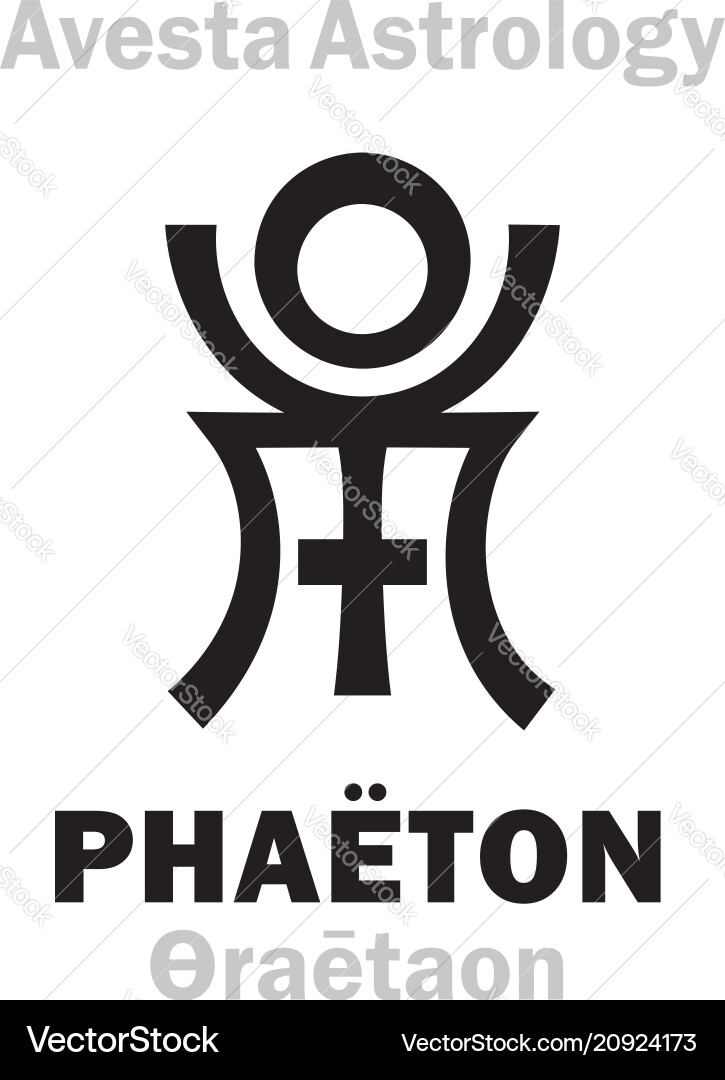 Astrologie astral planet phaeton faridon Astrologie astral planet phaeton faridon vektorbild
