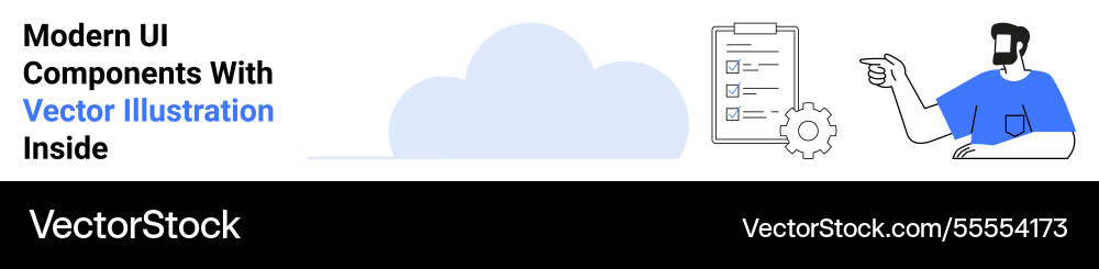 Cloud storage concept with modern ui design Cloud storage concept with modern ui design vector image