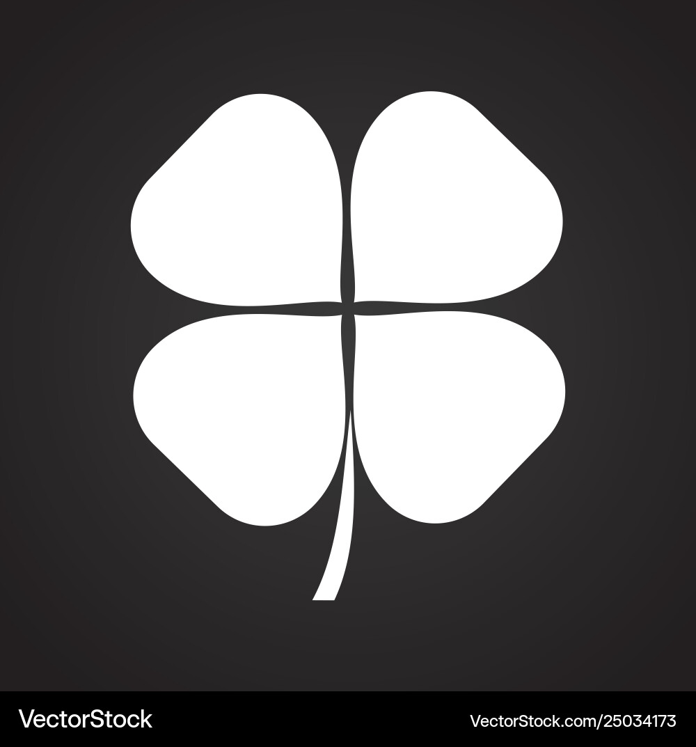 Clover icon on background for graphic and web Clover icon on background for graphic and web vector image