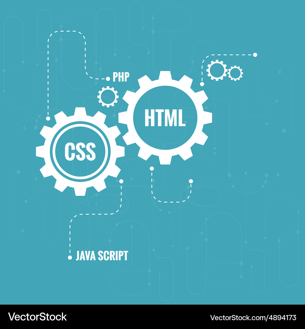 Concept of creating web project vector image