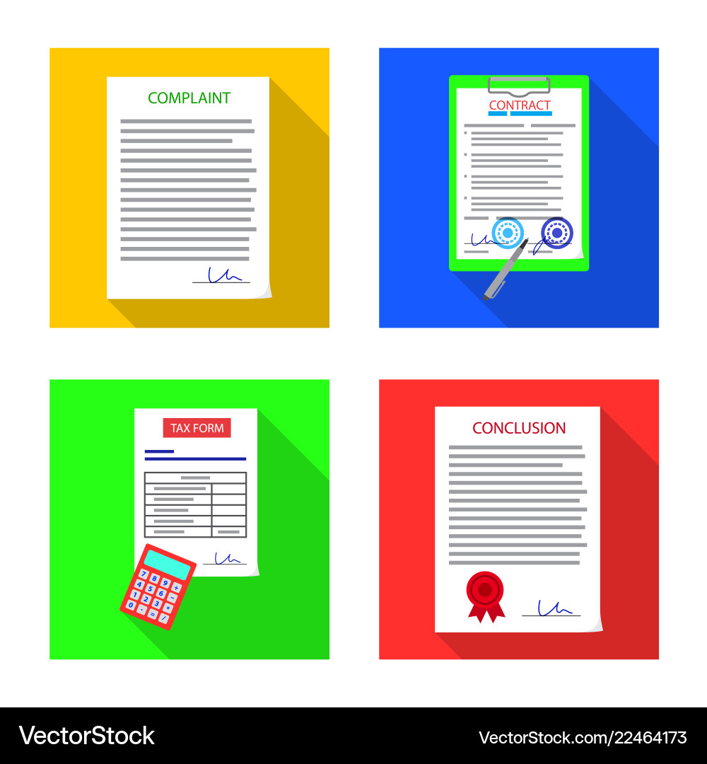 Design of form and document symbol set Design of form and document symbol set vector image