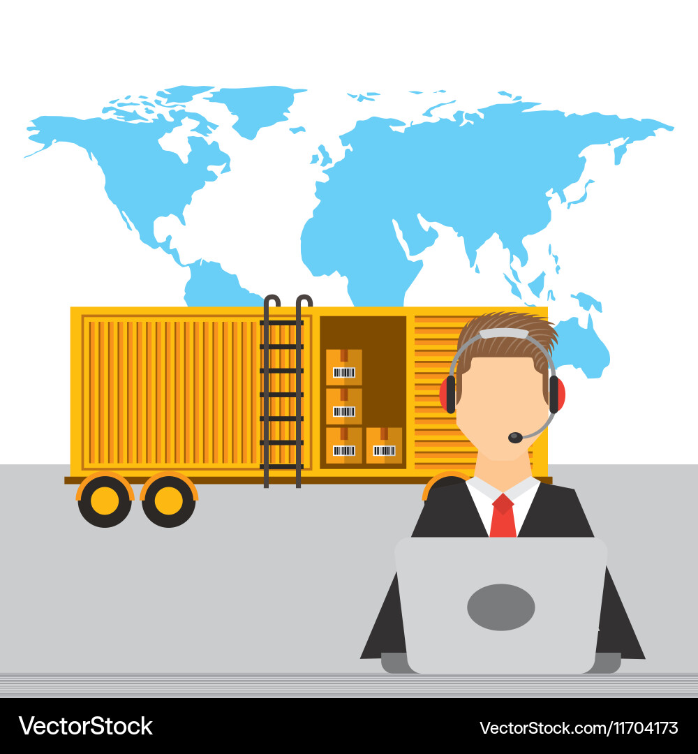 Export and import design Vector Image