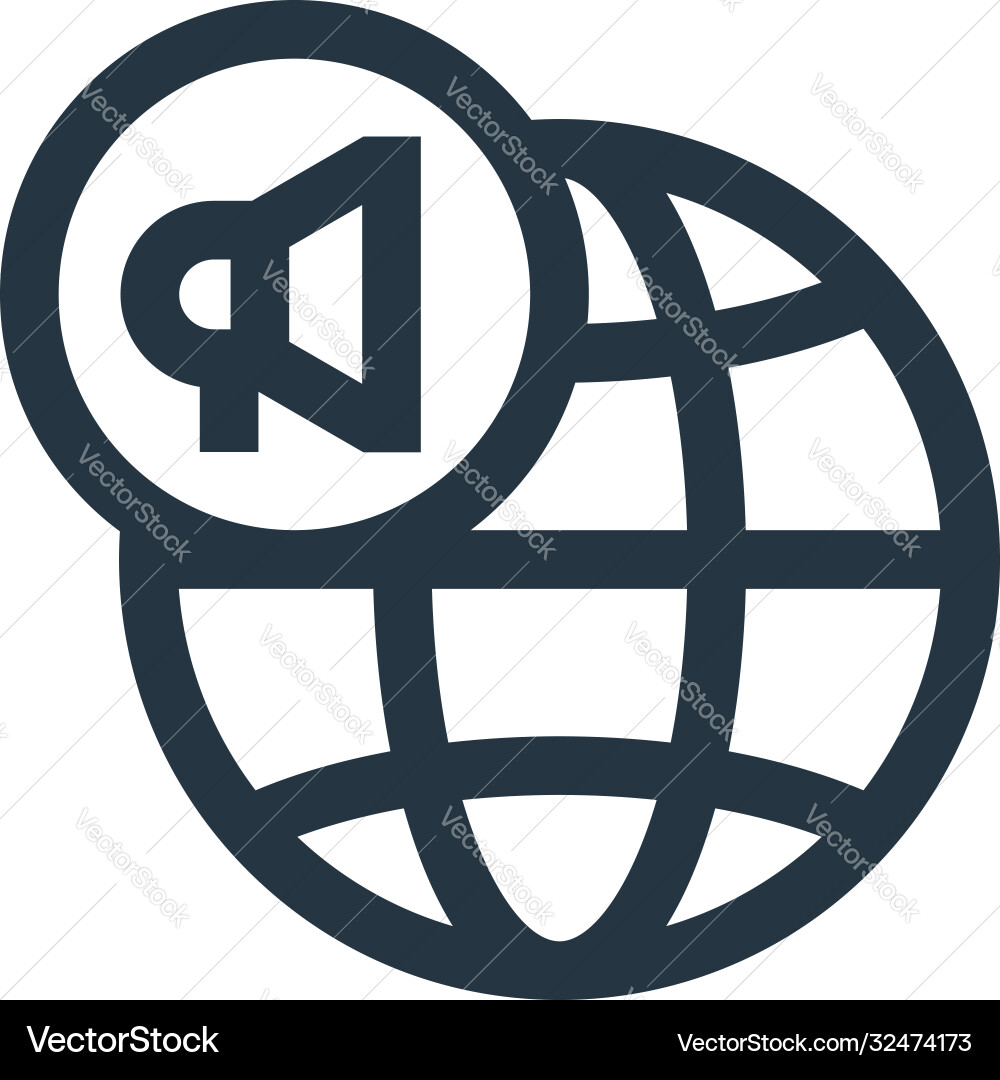 Global marketing icon isolated on white Vector Image