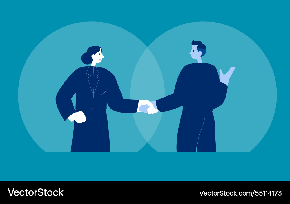 Good communication between business partners Vector Image