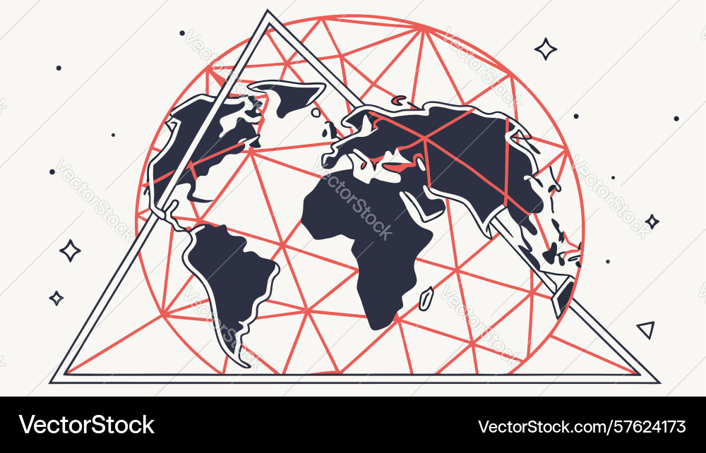 Hexagonal grid with highlighted cells for data vector image