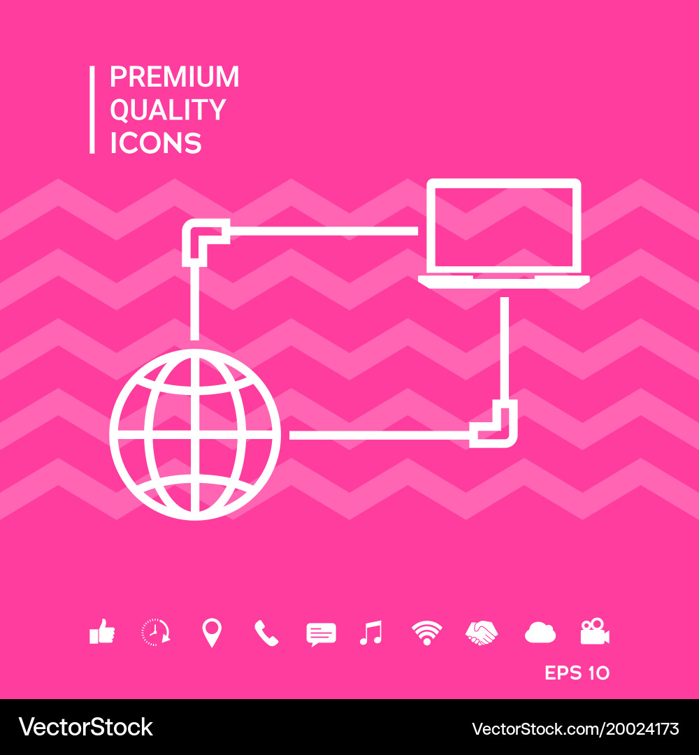 Internet connection data exchange transfer Vector Image