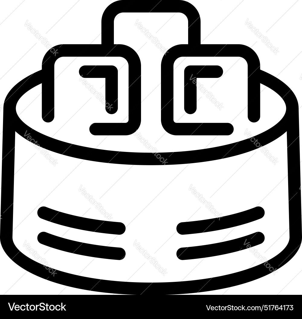 Round database with three data blocks being Round database with three data blocks being vector image