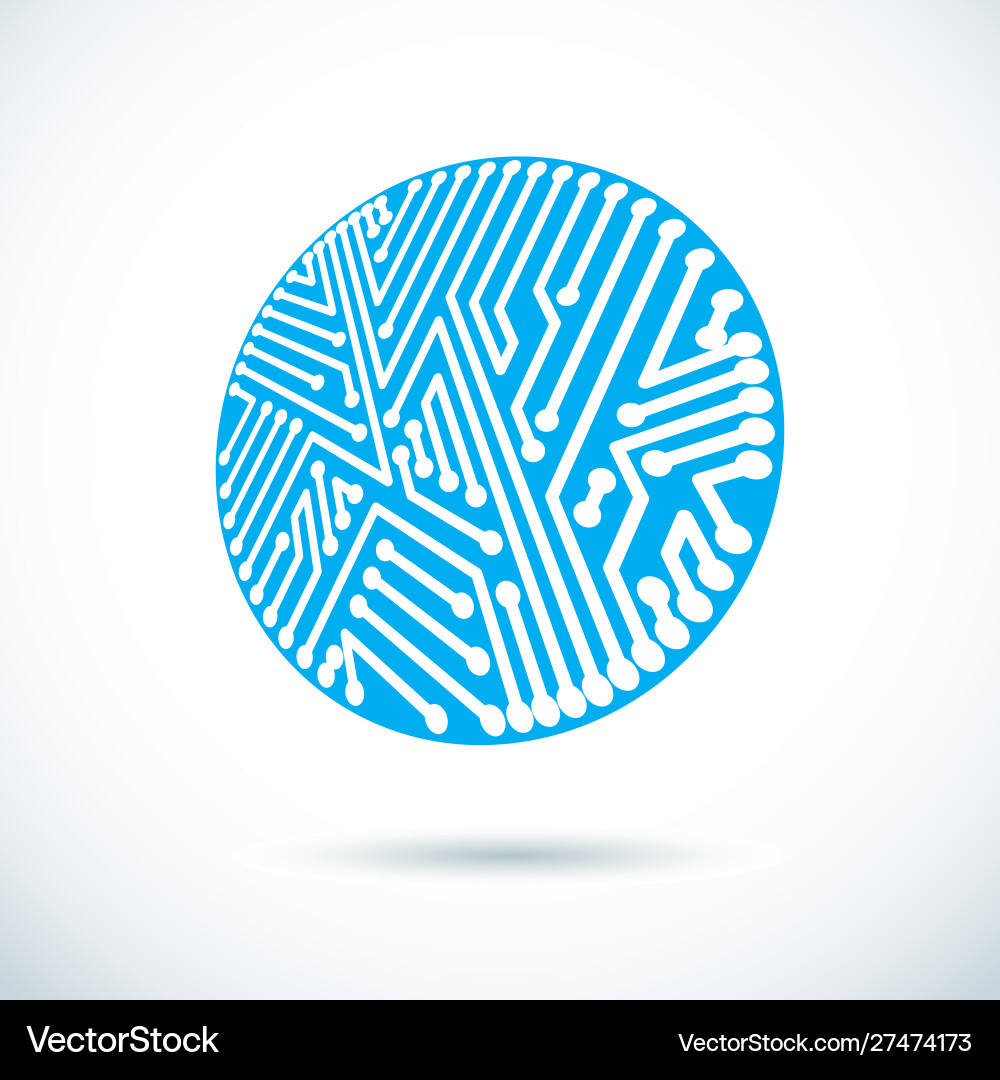 Technology cpu design with circular Technology cpu design with circular Vector Image