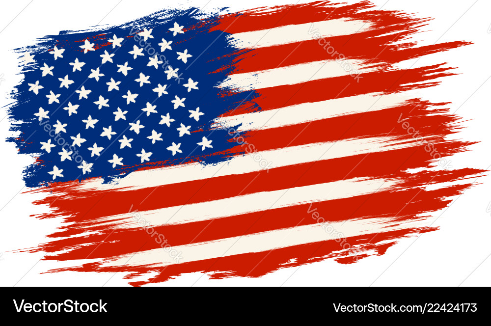 Vintage american flag Vintage american flag vector image