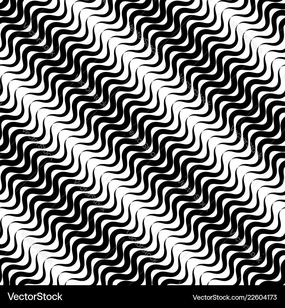 Wavy diagonal parallel lines seamless repeatable Vector Image