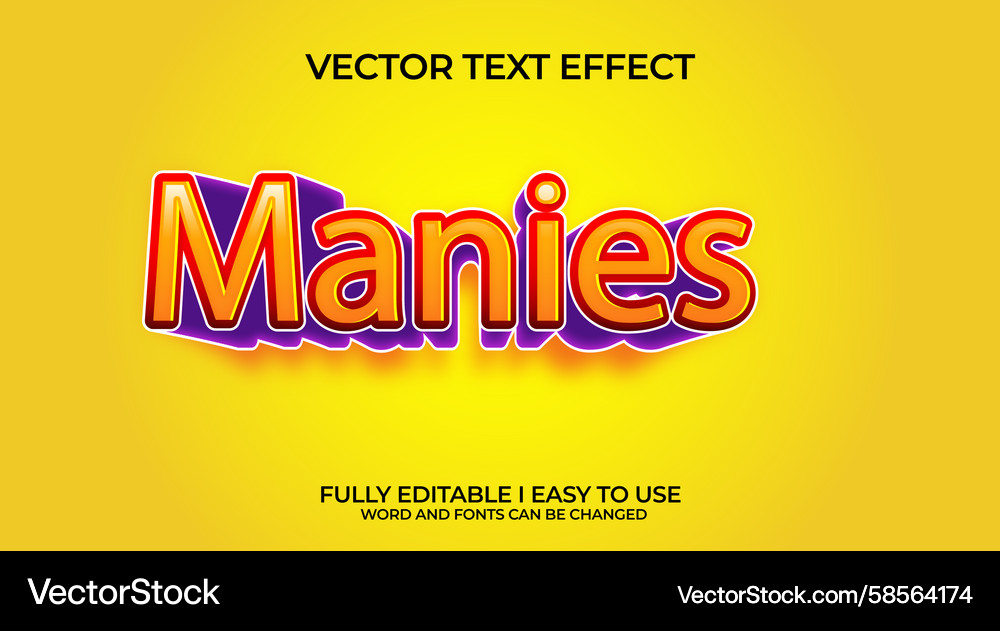 3D Text Effect - Editable Vector Image