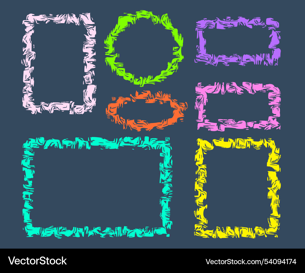 A set of simple design frames A set of simple design frames vector image