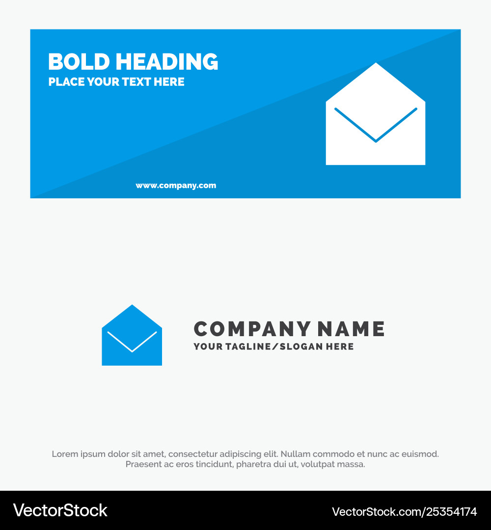 Business mail message open solid icon website Business mail message open solid icon website vector image