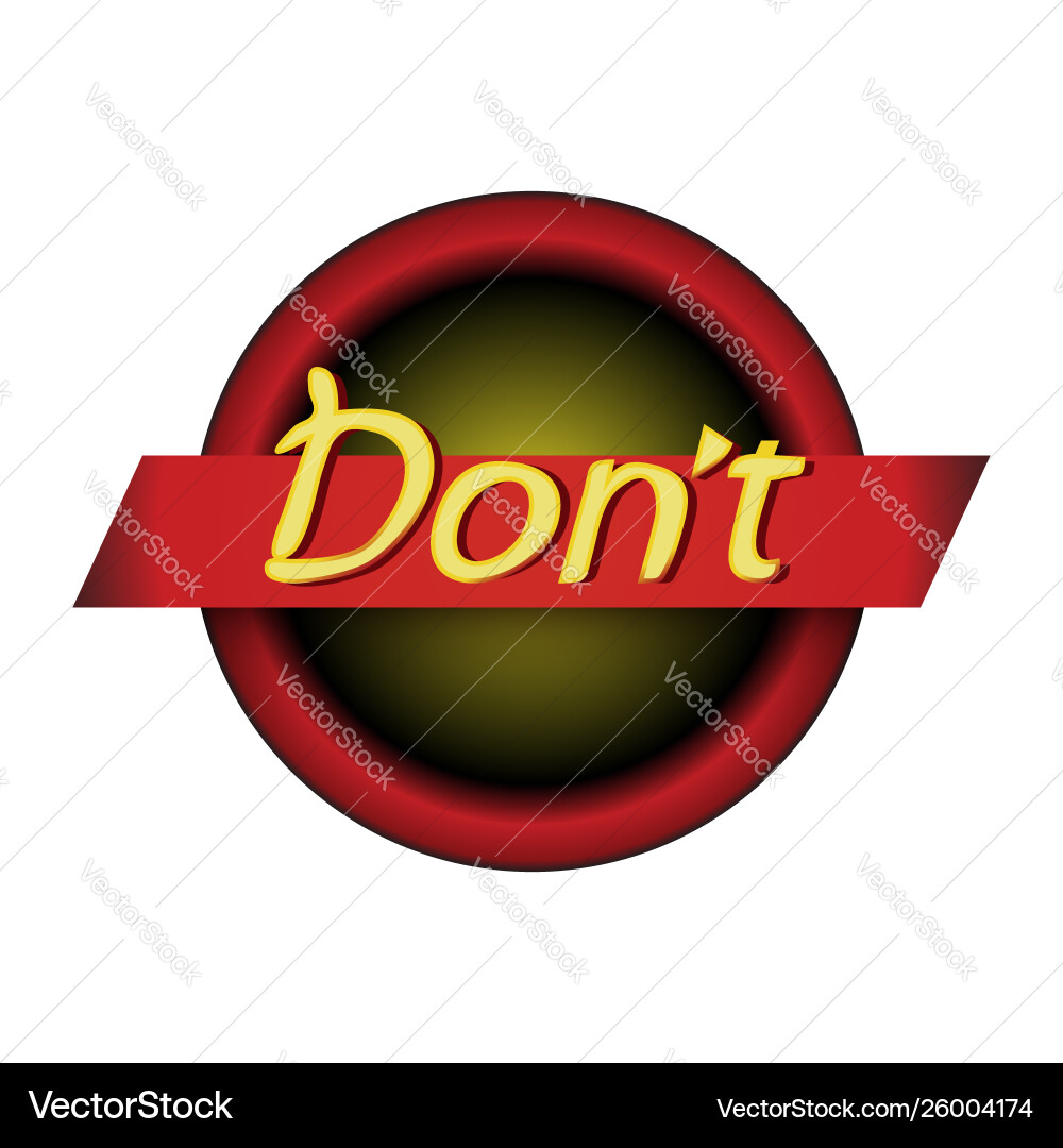 Button retro ui - dont push stop key old Button retro ui - dont push stop key old vector image