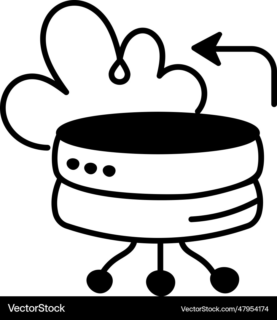 Cloud database vector image
