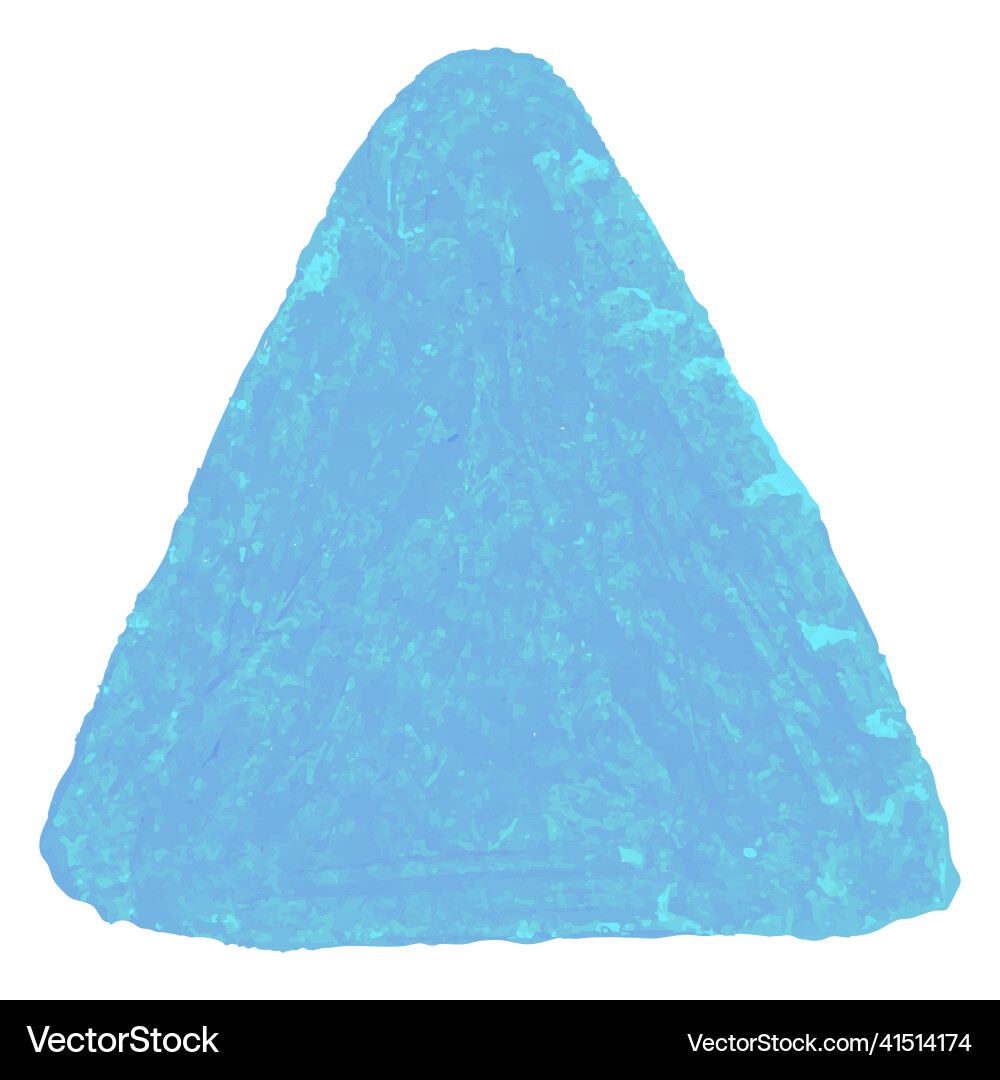 Crayon scribble textured triangle shape Crayon scribble textured triangle shape vector image