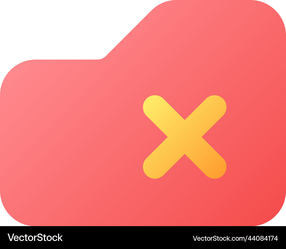 Delete from folder pixel perfect flat gradient Delete from folder pixel perfect flat gradient vector image