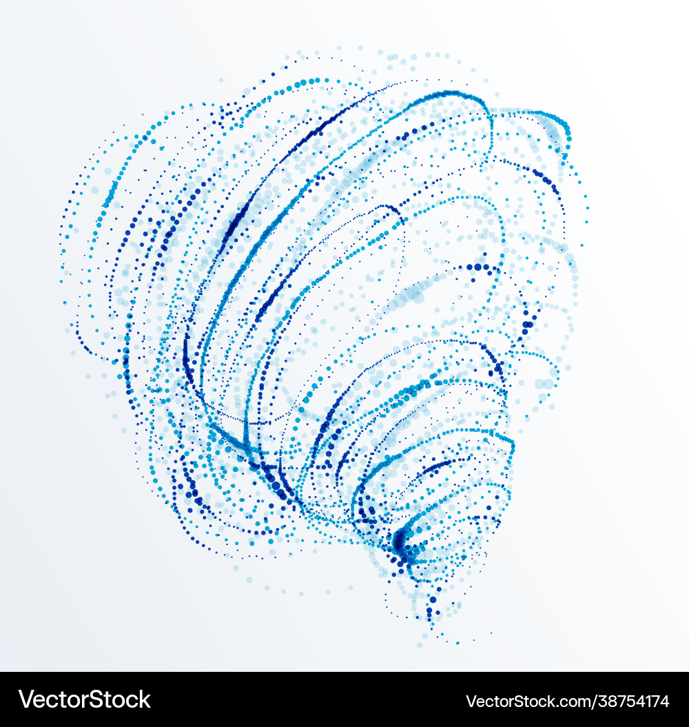 Dotted particle whirl flowing abstract background Dotted particle whirl flowing abstract background vector image