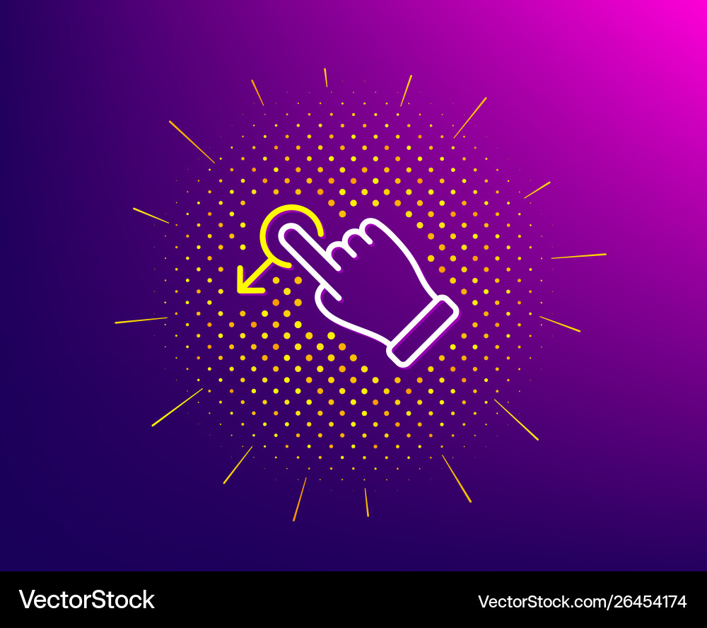 Drag drop gesture line icon slide arrow sign Drag drop gesture line icon slide arrow sign vector image