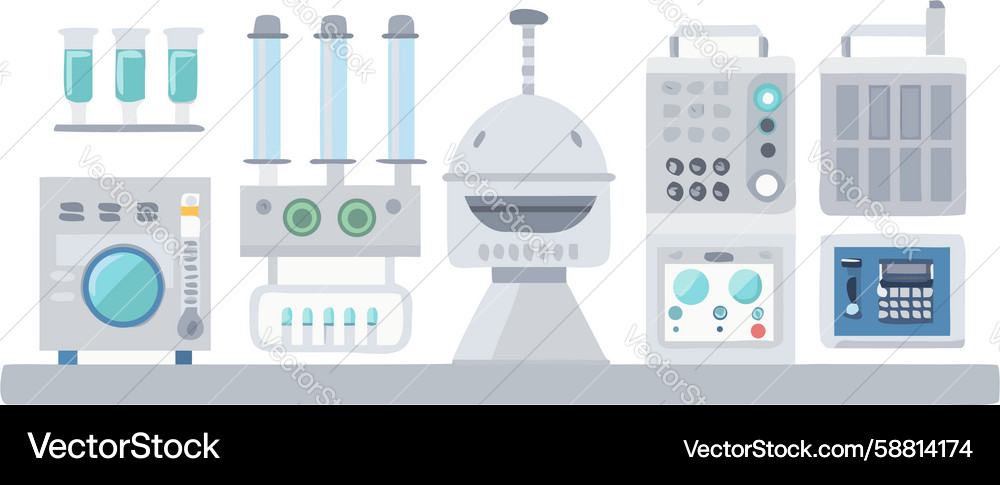 Dynamic science laboratory with ongoing Vector Image