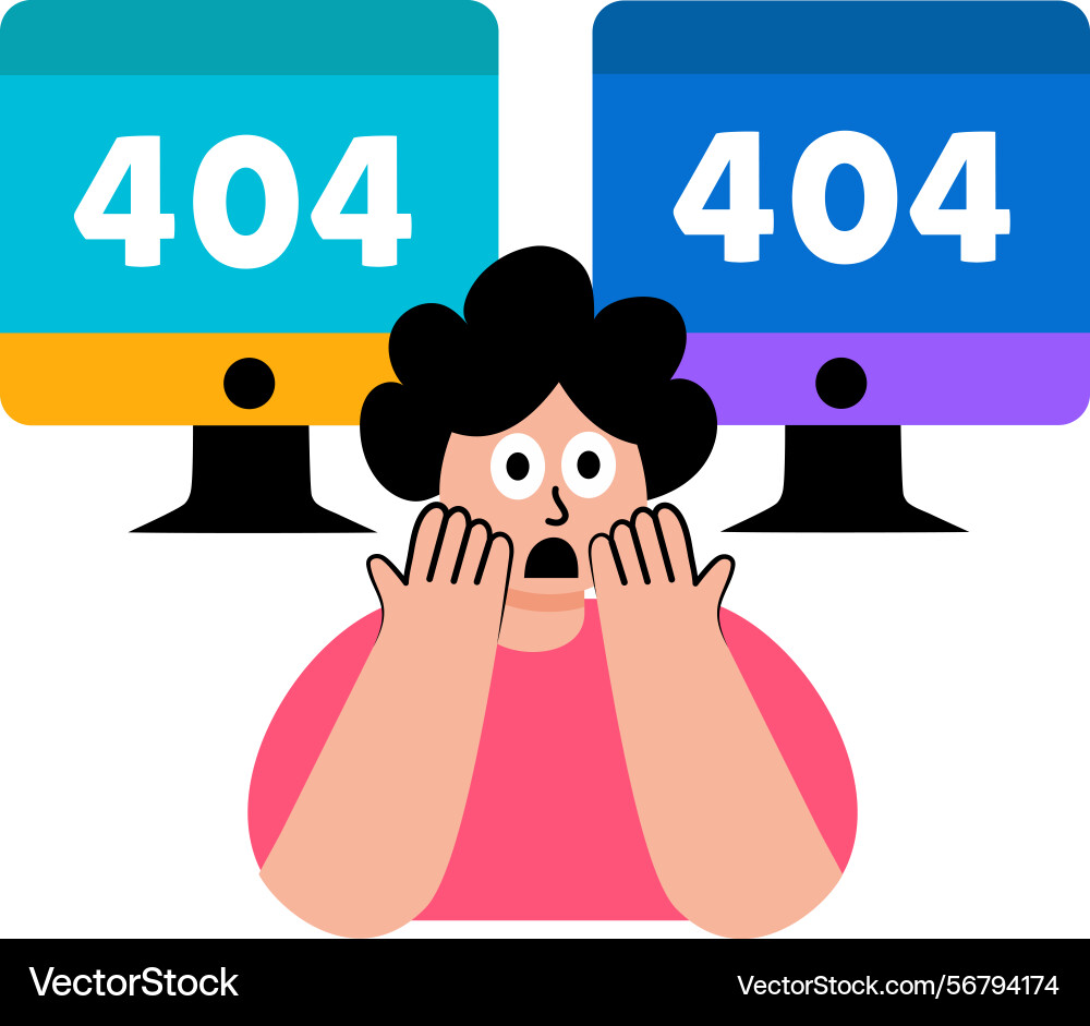 Flat style depicting a hacking error vector image