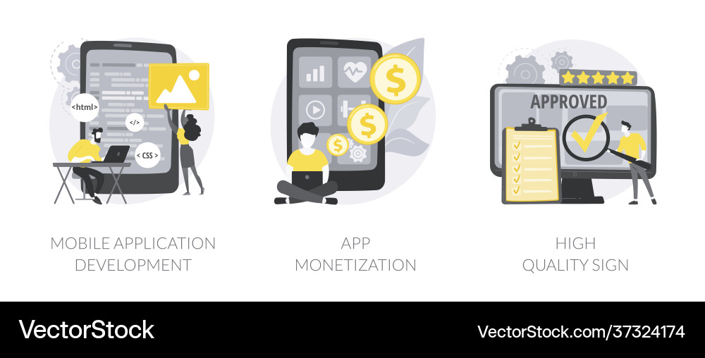Frontend software abstract concept Frontend software abstract concept vector image