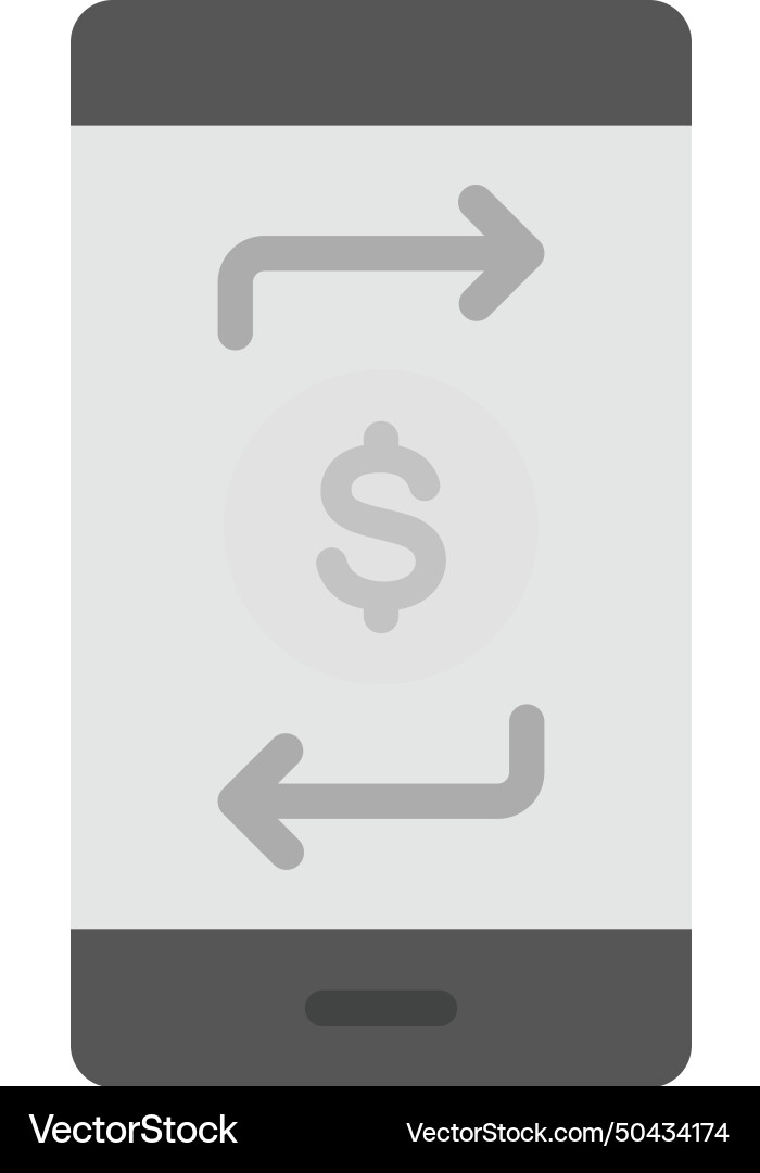 Funds transfer icon image Royalty Free Vector Image