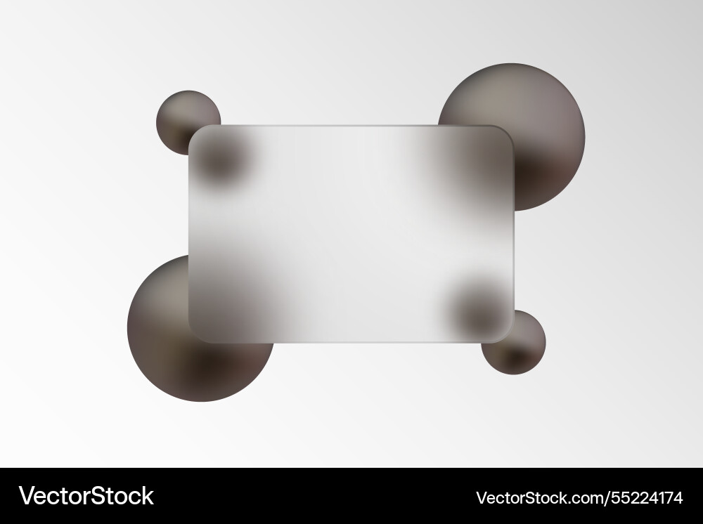 Glass morphism website template with transparent Glass morphism website template with transparent vector image