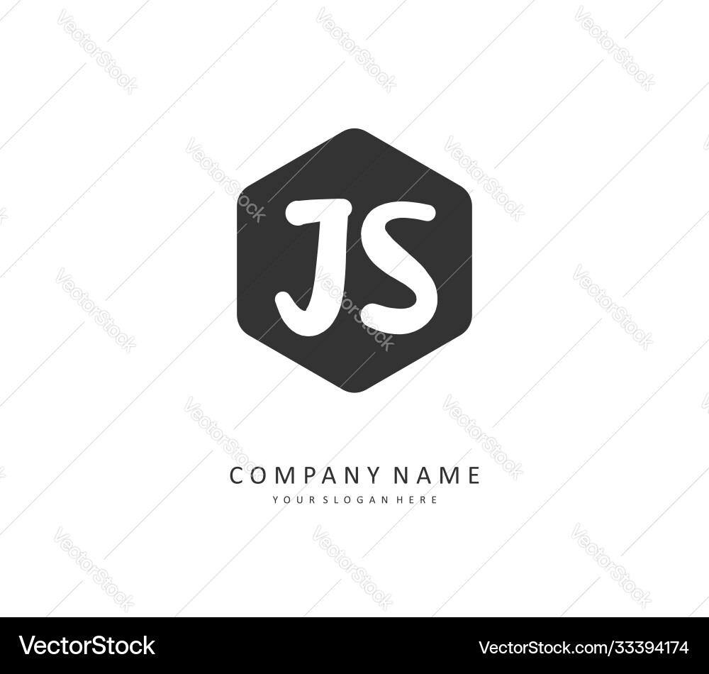 J s js initial letter handwriting and signature J s js initial letter handwriting and signature Vector Image