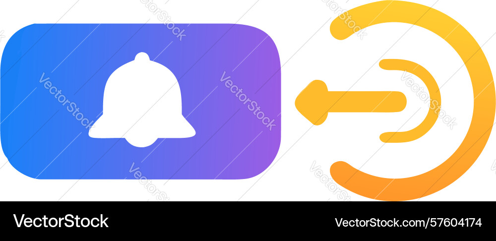 Notification redirect icon alert forwarding vector image