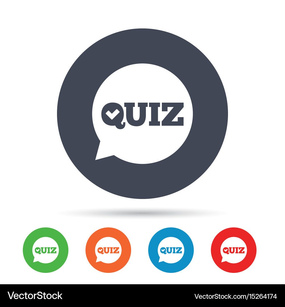 Quiz sign icon questions and answers game Vector Image