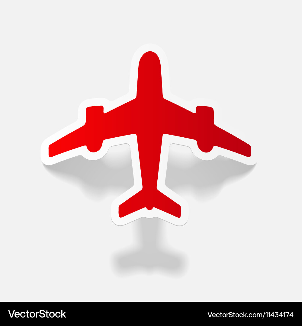 Realistic design element plane vector image