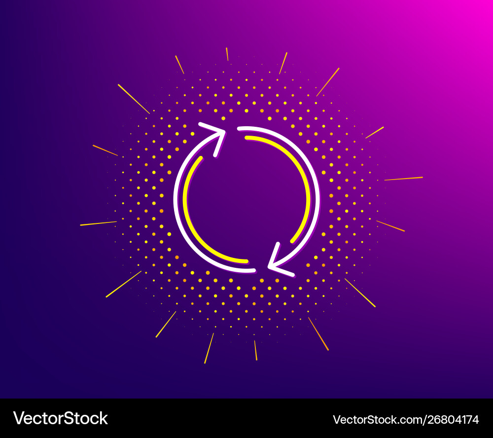 Refresh arrow line icon rotation arrowhead Vector Image
