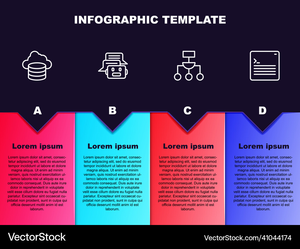 Set line cloud database chat bot algorithm Set line cloud database chat bot algorithm vector image