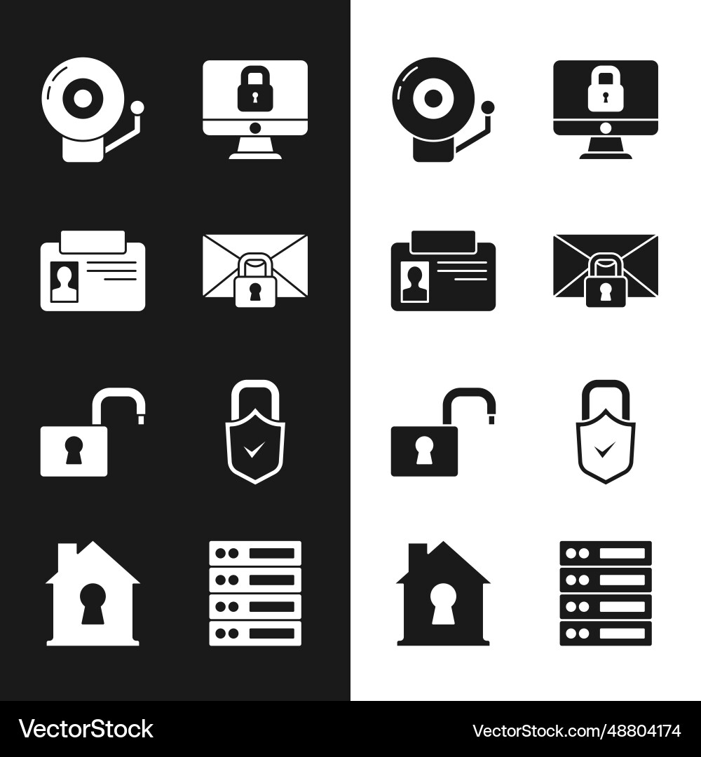 Set mail message lock password identification Vector Image