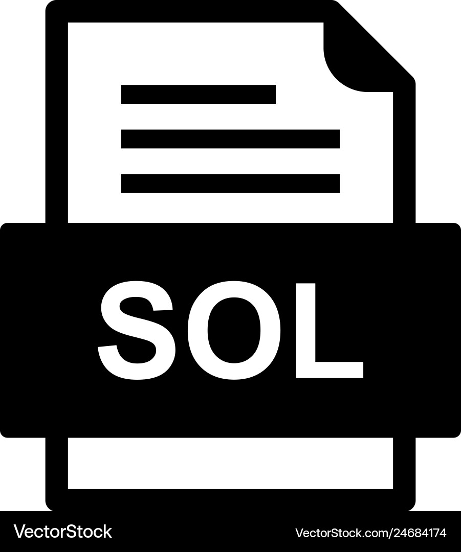 Sol file document icon vector image