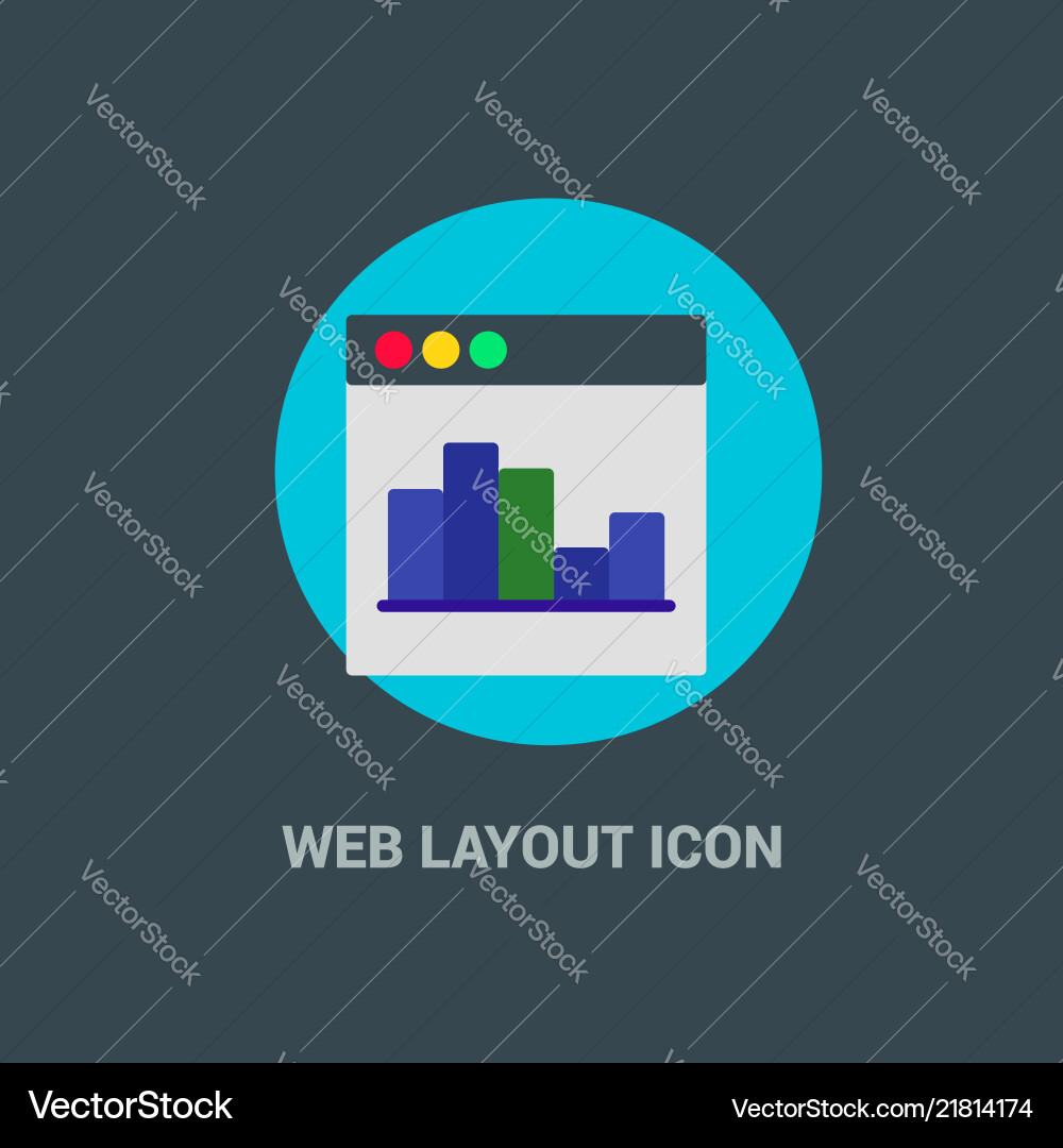 Web layout icon with creative design Vector Image