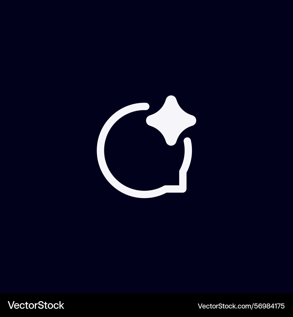Ai icon with stylized circuit node emphasizing Vector Image